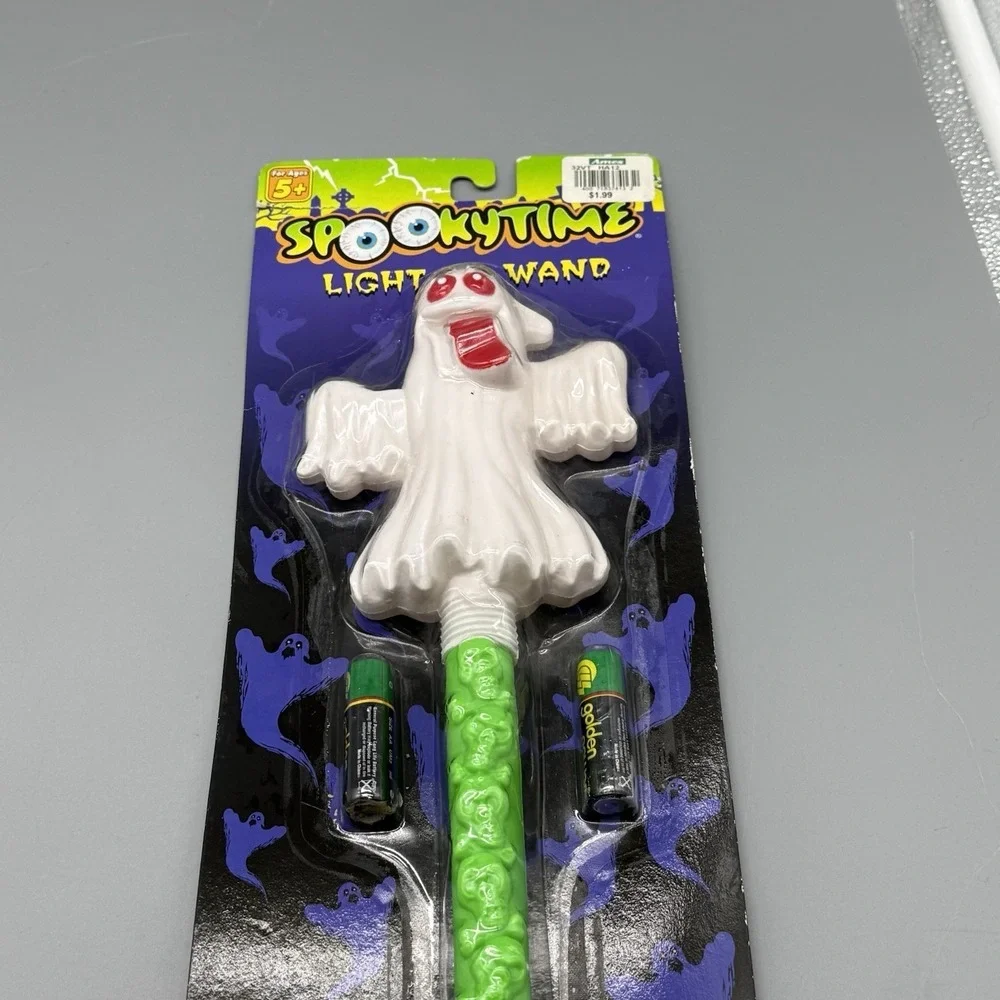 Vintage 2001 Spookytime Ghost Light Up Halloween Wand Toy State NIP Sealed